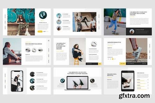 Sneaky - Sneakers Powerpoint Keynote and Google Slides Templates