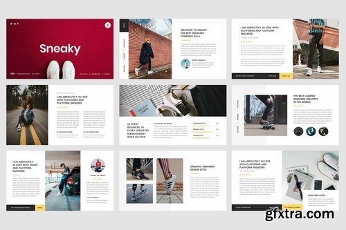 Sneaky - Sneakers Powerpoint Keynote and Google Slides Templates