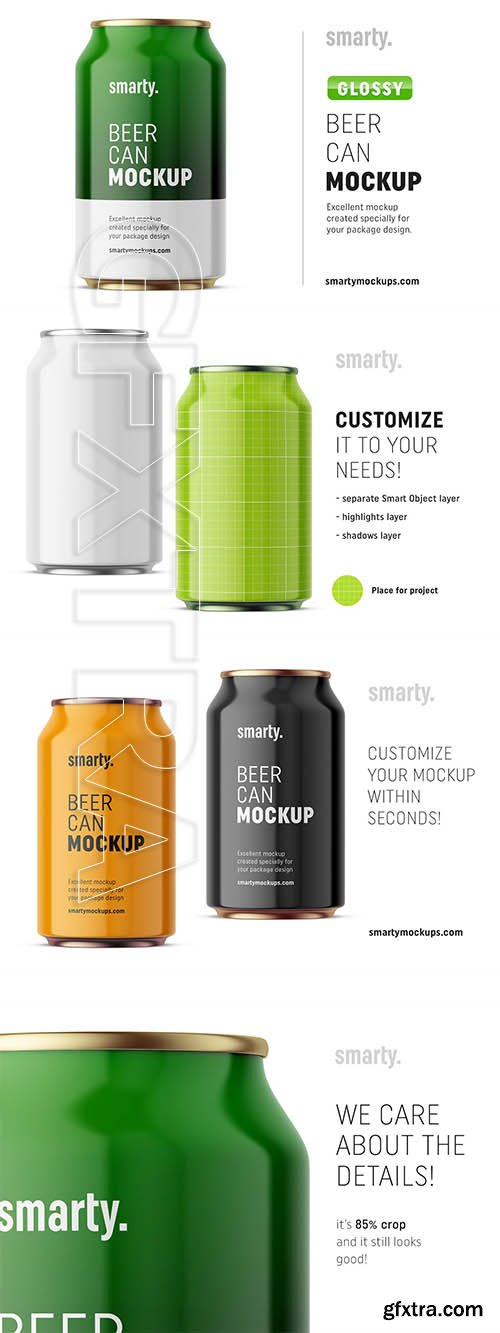 CreativeMarket - Glossy drink can mockup front 3370908