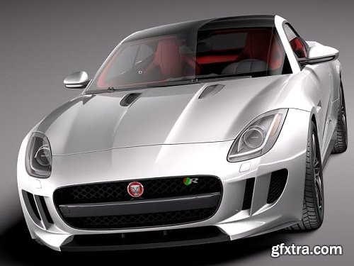 Jaguar F-Type R Coupe 2015 3D Model