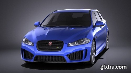 Jaguar XFR-S Sportbrake 2016 (vray) 3D Model