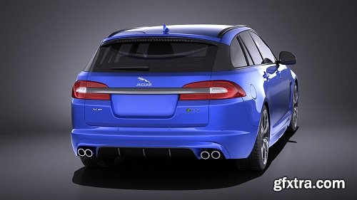 Jaguar XFR-S Sportbrake 2016 (vray) 3D Model