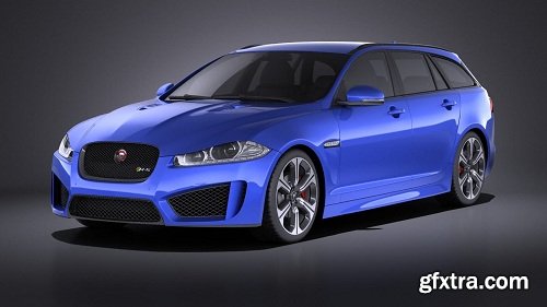 Jaguar XFR-S Sportbrake 2016 (vray) 3D Model