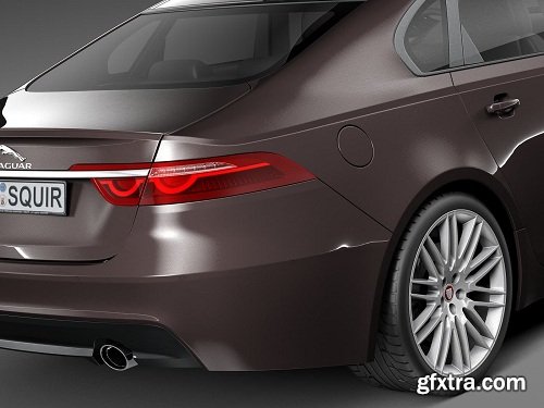 Jaguar XF 2016 3D Model