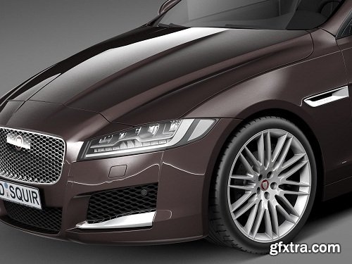 Jaguar XF 2016 3D Model