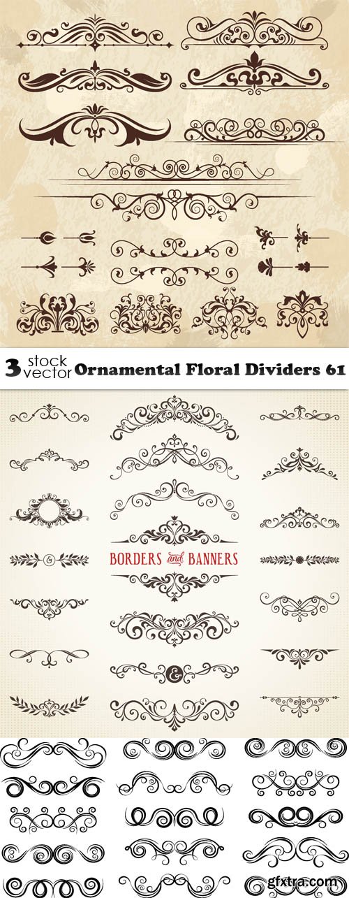 Vectors - Ornamental Floral Dividers 61