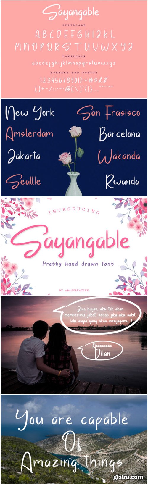 Sayangable Font