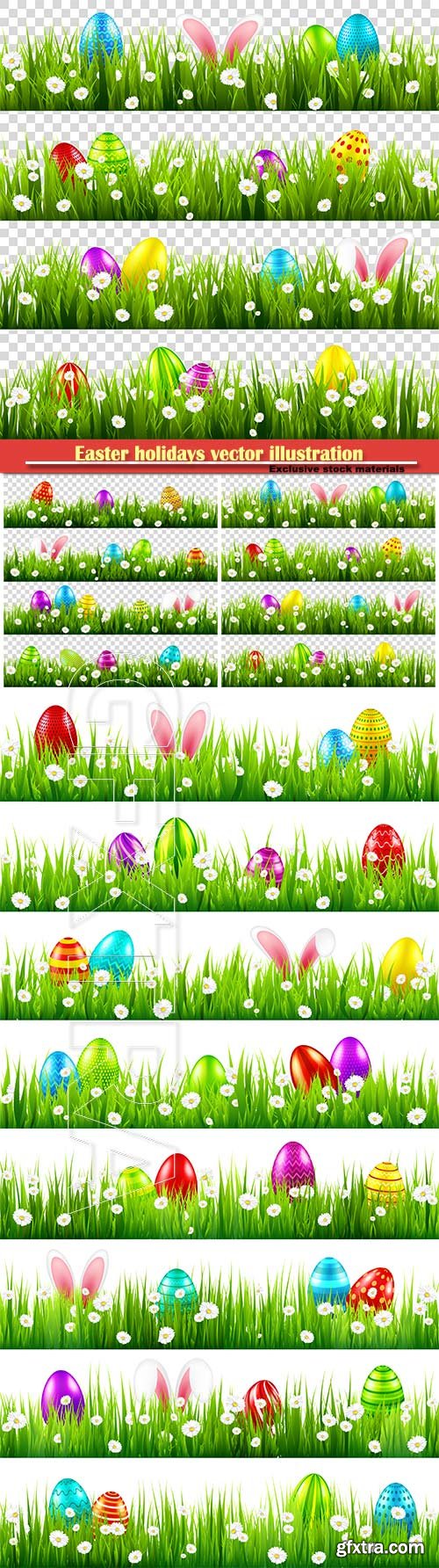 Easter holidays vector illustration