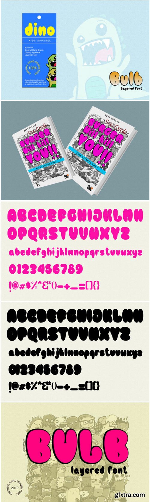 Bulb Layered Font