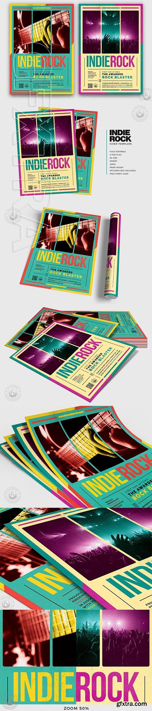 CreativeMarket - Indie Rock Flyer Template V2 3604771