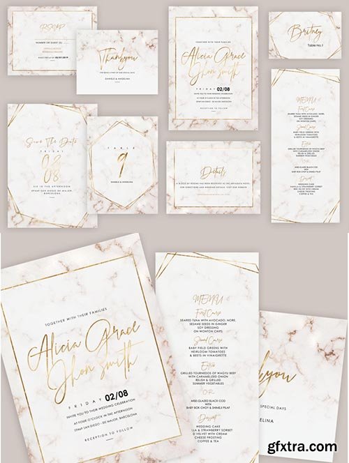 Marble Wedding Invitation 9