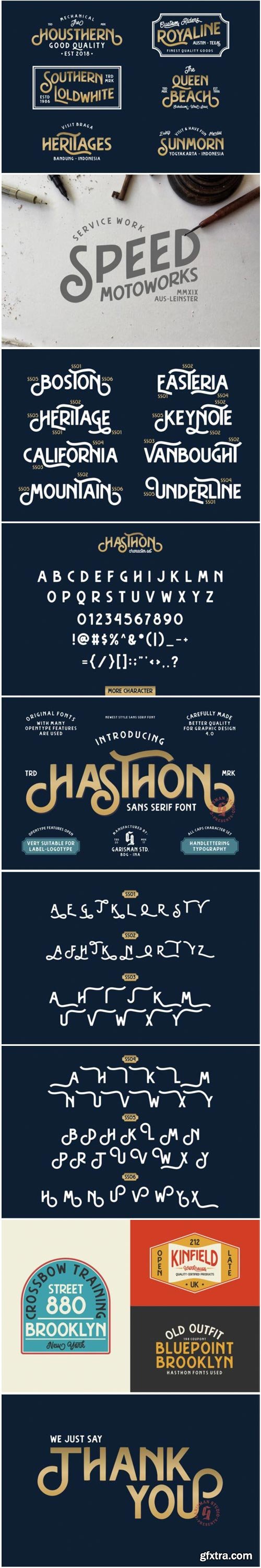 Hasthon Vintage Fonts