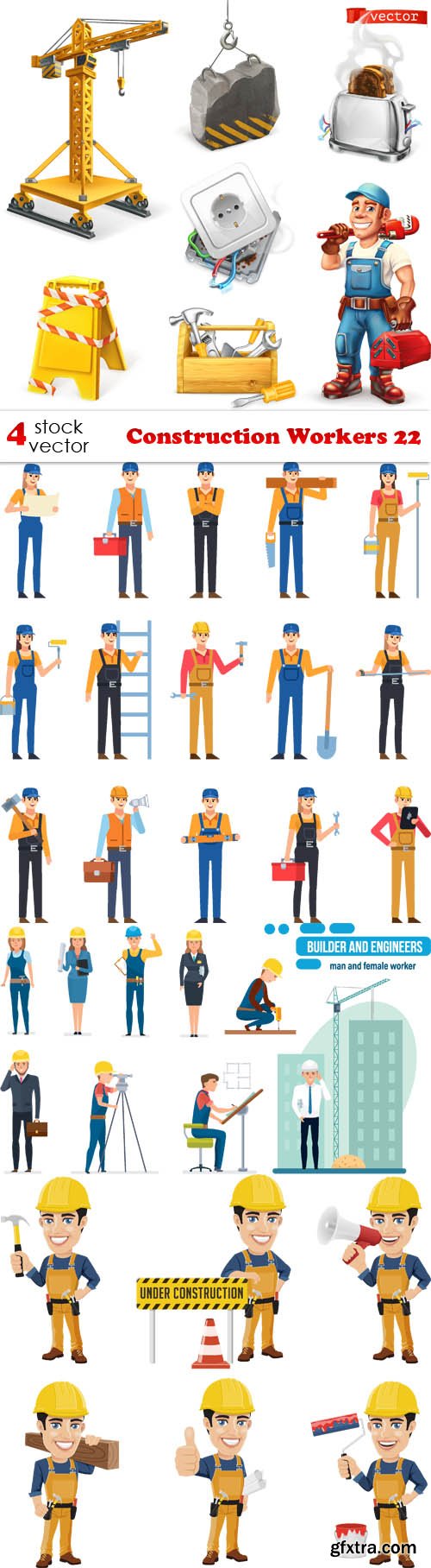 Vectors - Construction Workers 22