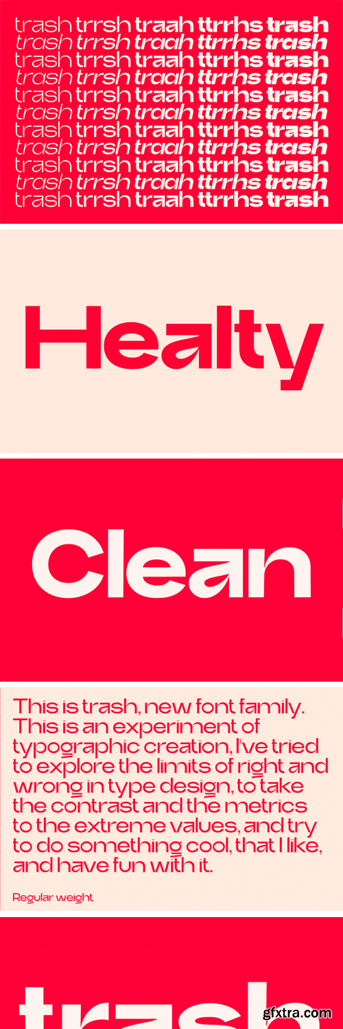 Trash Font Family