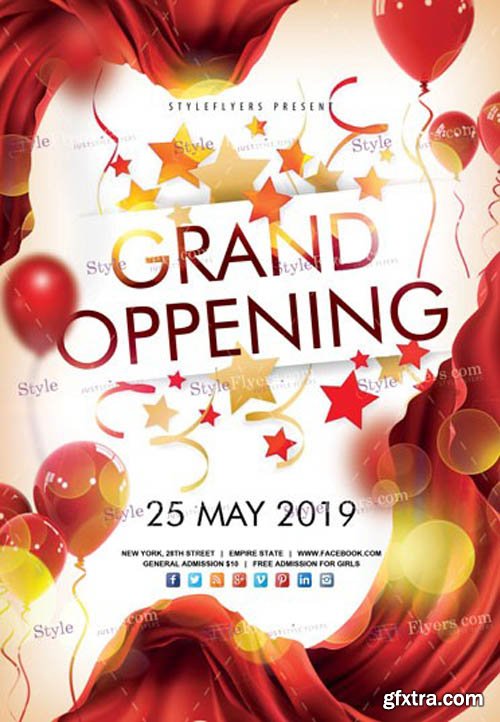 Grand Oppening V7 2019 PSD Flyer Template