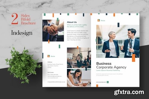 Clean Agency Business Bifold Brochure