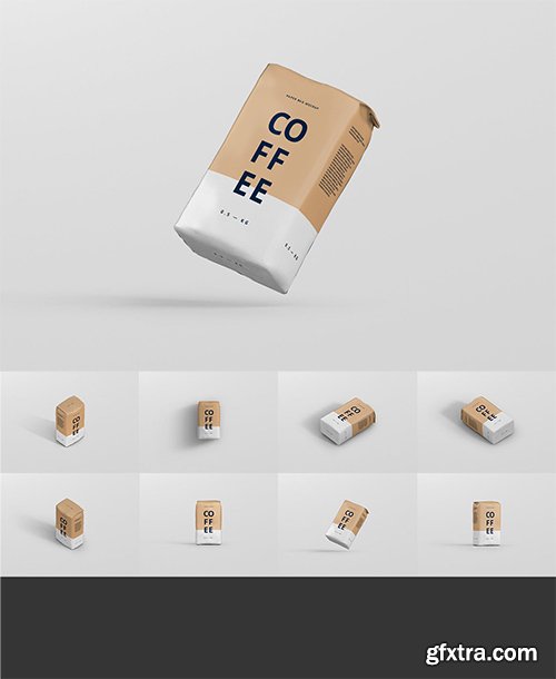 Coffee Paper Bag Mockup