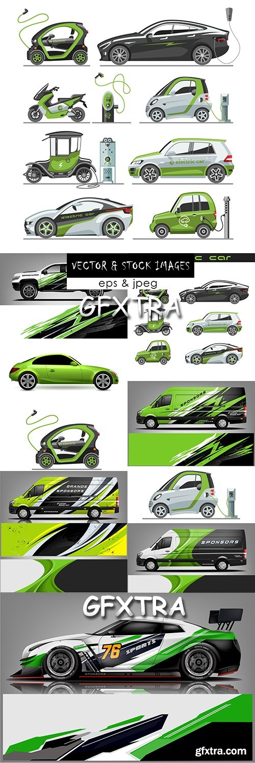 Ecological electric car and design car sport