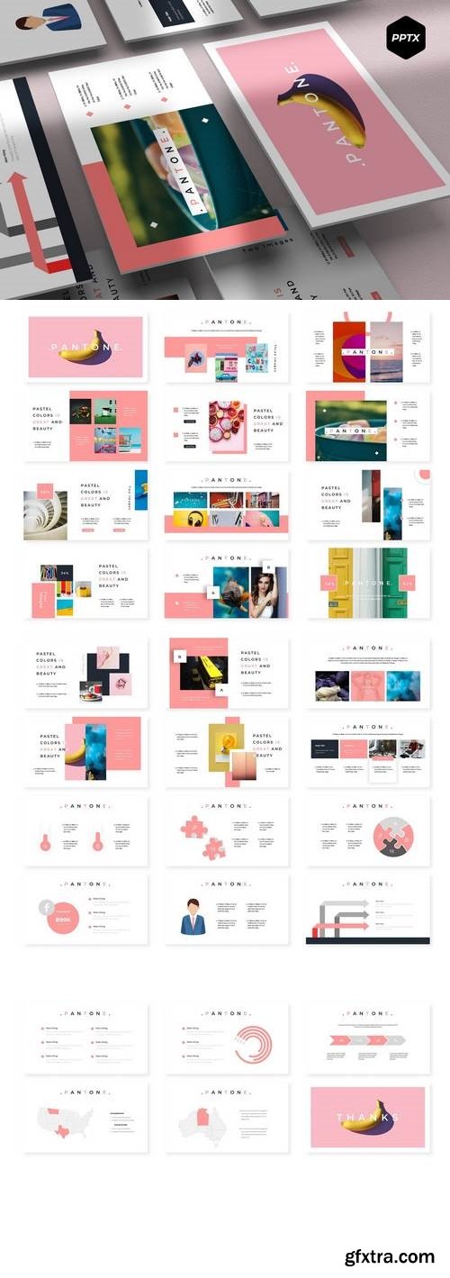 Pantone - Powerpoint, Keynote, Google Sliders Templates