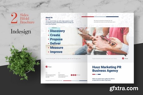 Clean Marketing PR Bifold Brochure