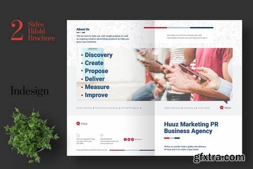 Clean Marketing PR Bifold Brochure