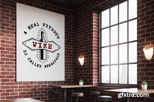 Wine Logo Template, Vintage Winery Badge Design