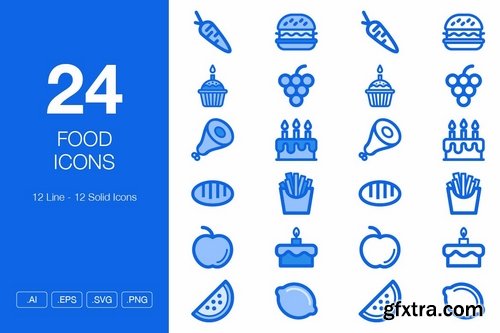 24 Food Icons