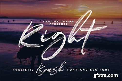 CM - Right Brush & SVG Font 3561540