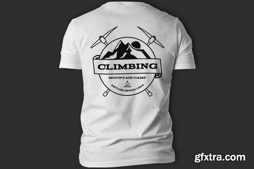 Retro Climbing Logo, Vintage Custom Travel Badge