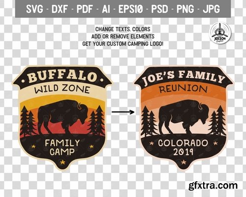 Wild Animals Badge Vintage Camp Logo Patch SVG