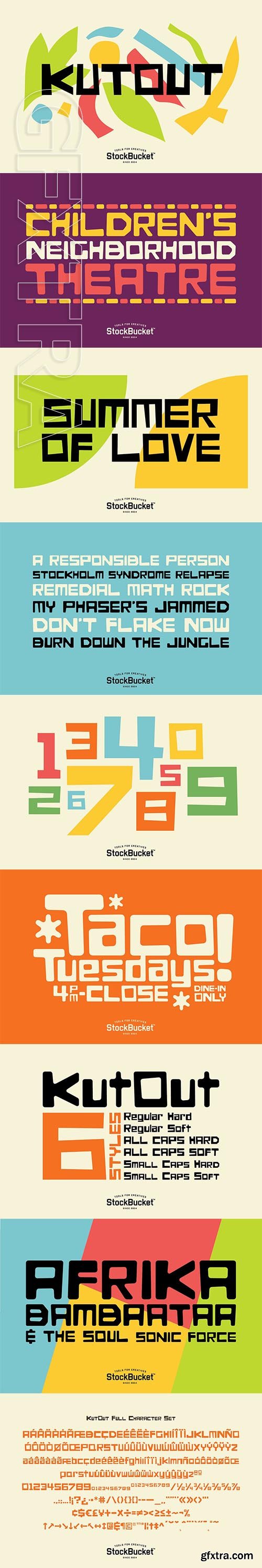 CreativeMarket - KutOut - A Fun Display Font 3615415