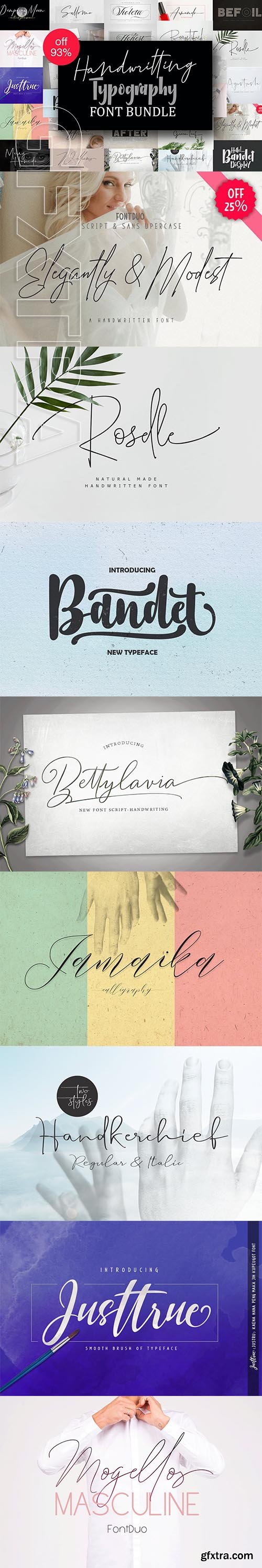 CreativeMarket - Handwritting Font Bundle 3602708