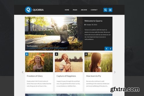 QUORRA - Personal Blog PSD Template