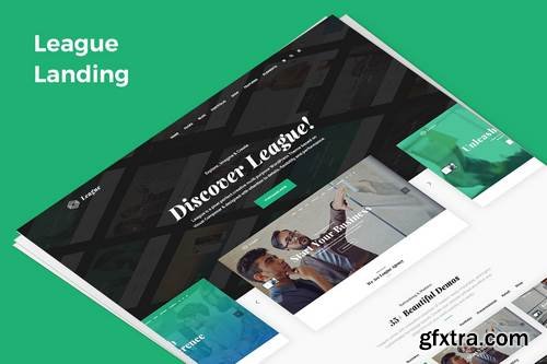 League Demo Landing PSD Template