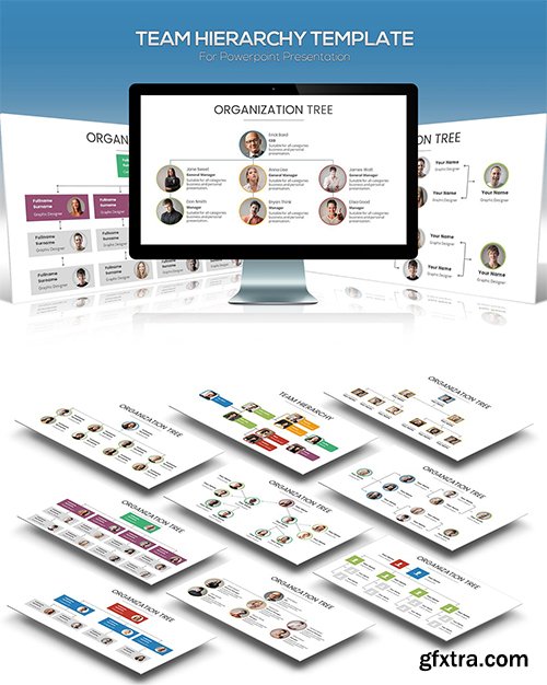 Team Hierarchy for Powerpoint Presentation