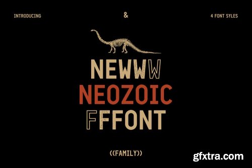 Neozoic Font Family - 4 Fonts[