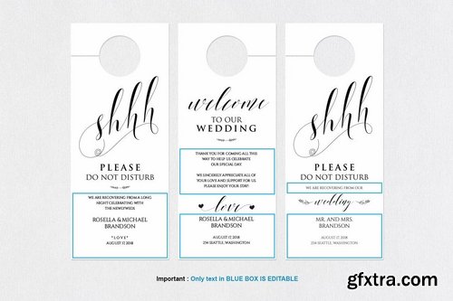 Wedding Door Hanger V19