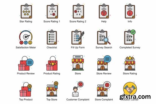 60 Customer Feedback Icons Vivid Series