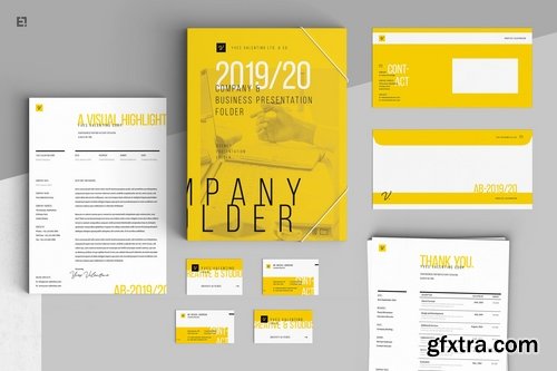 SIMPLE, CLEAN AND MODERN STATIONERY PACKAGE