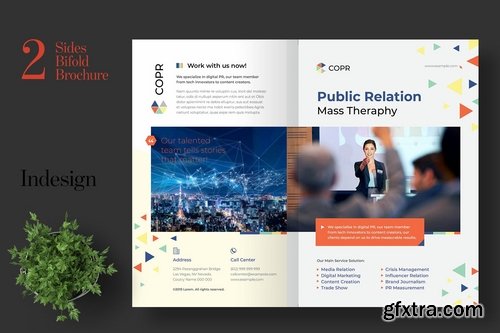 Clean Public Relation Bifold Brochure