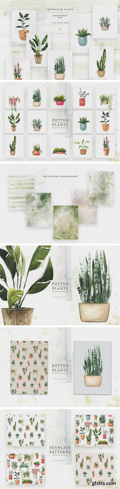 CM - Watercolor Potted Plants 3137953