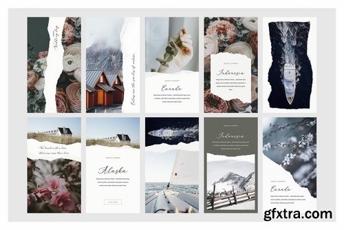 Ripped Papers — Instagram Templates