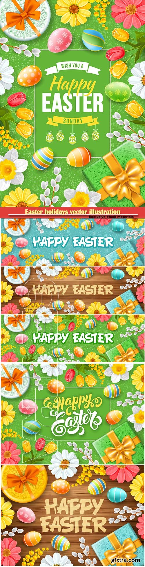 Easter holidays vector illustration # 14