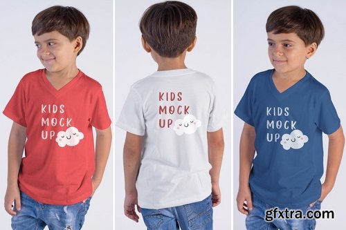 Little Kids T-Shirt Mock Up