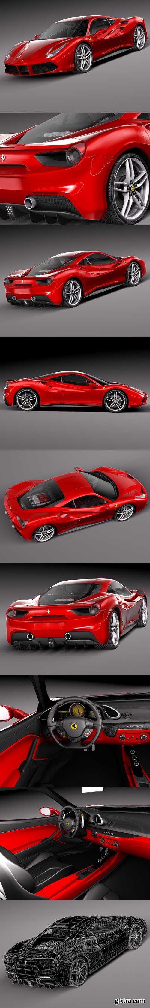 Ferrari 488 GTB 2016 3D Model