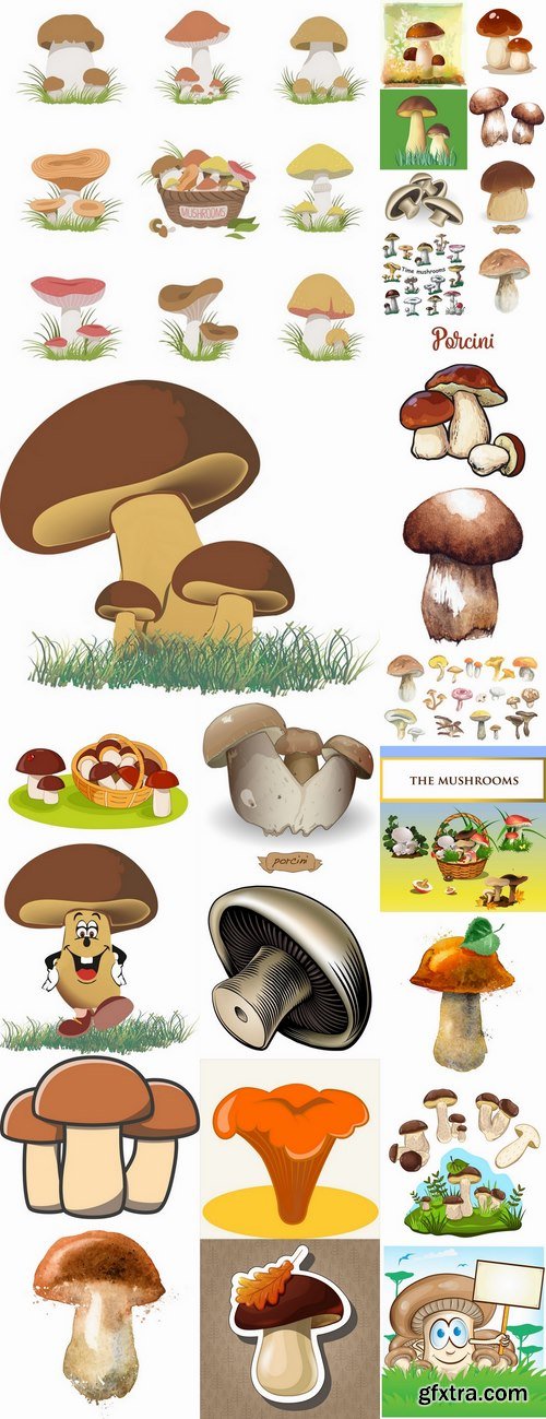 Mushrooms icon vector image 25 EPS