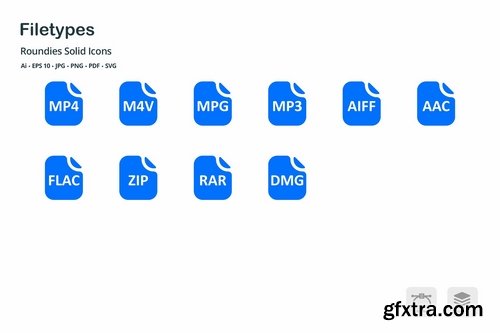 Filetypes Roundies Solid Glyph Icons