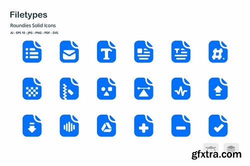 Filetypes Roundies Solid Glyph Icons