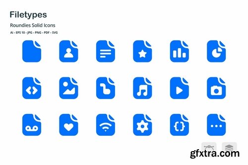 Filetypes Roundies Solid Glyph Icons