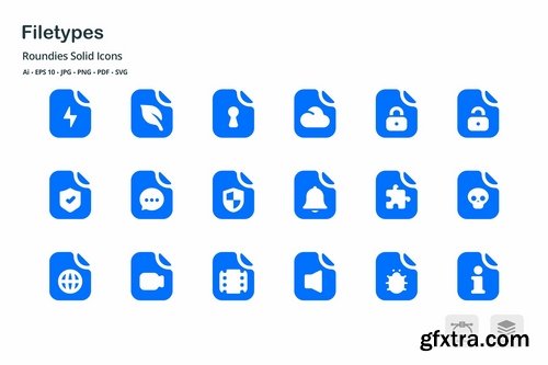 Filetypes Roundies Solid Glyph Icons